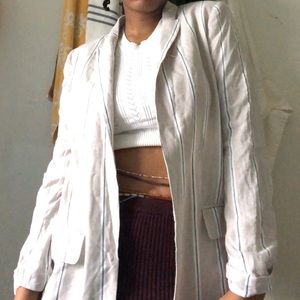 Striped Neutral Colored Blazer